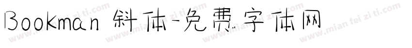 Bookman 斜体字体转换
